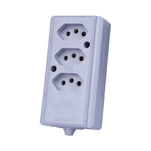 TOMADA BARRA DUPLA 2P+T 20A CINZA INTERNEED