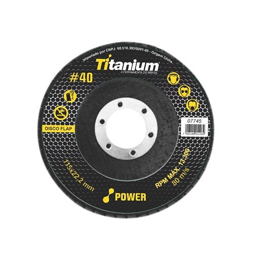 DISCO FLAP 4.1/2 X 40GR ZIRCONIO TITANIUM