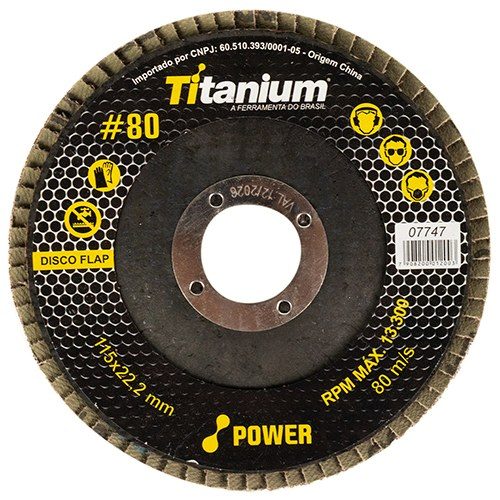 DISCO FLAP 4.1/2 X 80GR ZIRCONIO TITANIUM