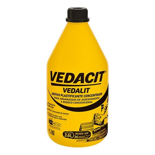 PLASTIFICANTE ARGAMASSA 3,6L VEDALIT