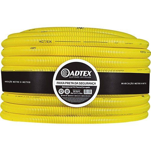 CONDUITE CORRUGADO 20MM 1/2 AMARELO ADTEX