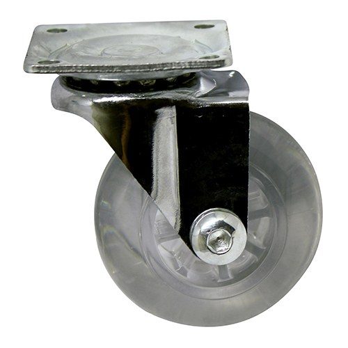 RODIZIO SILICONE TRANSPARENTE GIR SEM TRAVA 50MM