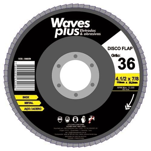 DISCO FLAP 4.1/2 X 36GR ZIRCONIO WAVES