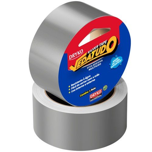 FITA SILVER TAPE 44MM X 05MT PRETO DRYKO