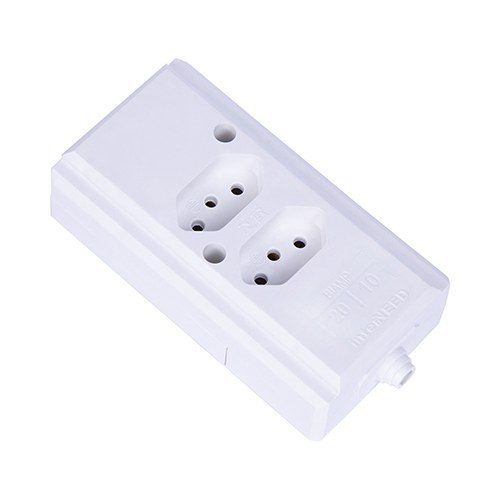 TOMADA BARRA DUPLA 2P+T 20A BRANCO INTERNEED