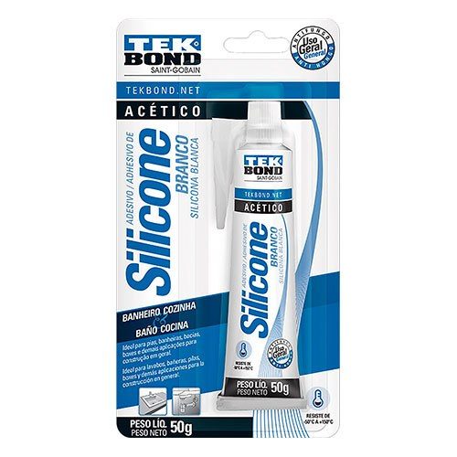 SILICONE ACETICO 50GR BRANCO TEKBOND