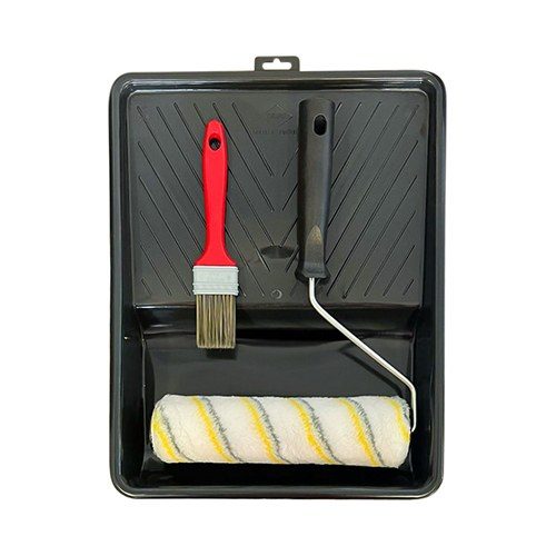 KIT PINTURA 4PC BANDEJA/ GARFO/ ROLO/ PINCEL COMPEL