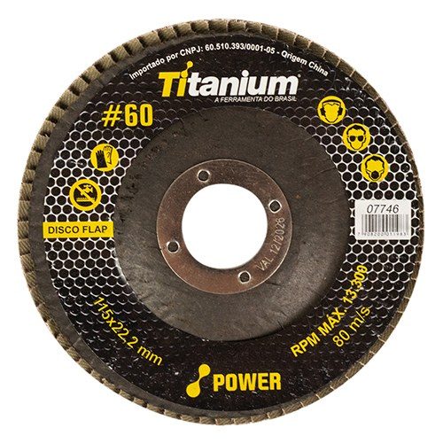 DISCO FLAP 4.1/2 X 60GR ZIRCONIO TITANIUM